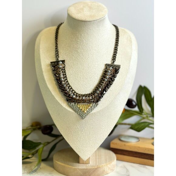 Statement Necklace - Mixed Metal - Picture 1 of 6
